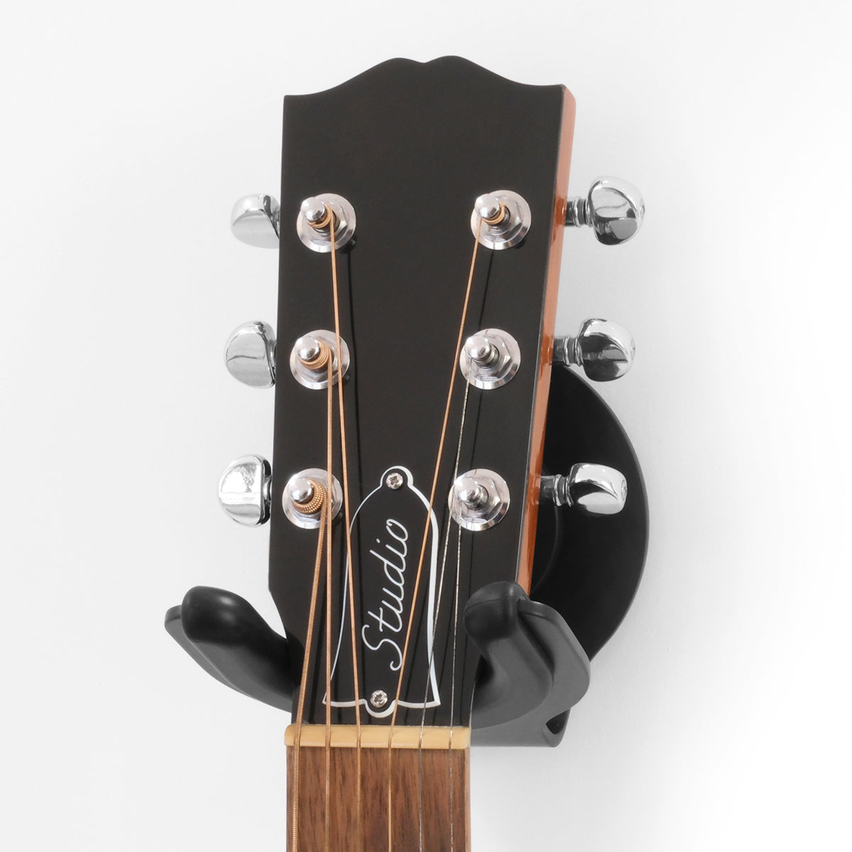 Strumland Studio Collection Guitar Wall Mount - Built in USA Steel Modern Guitar Hanger - Pitch Black