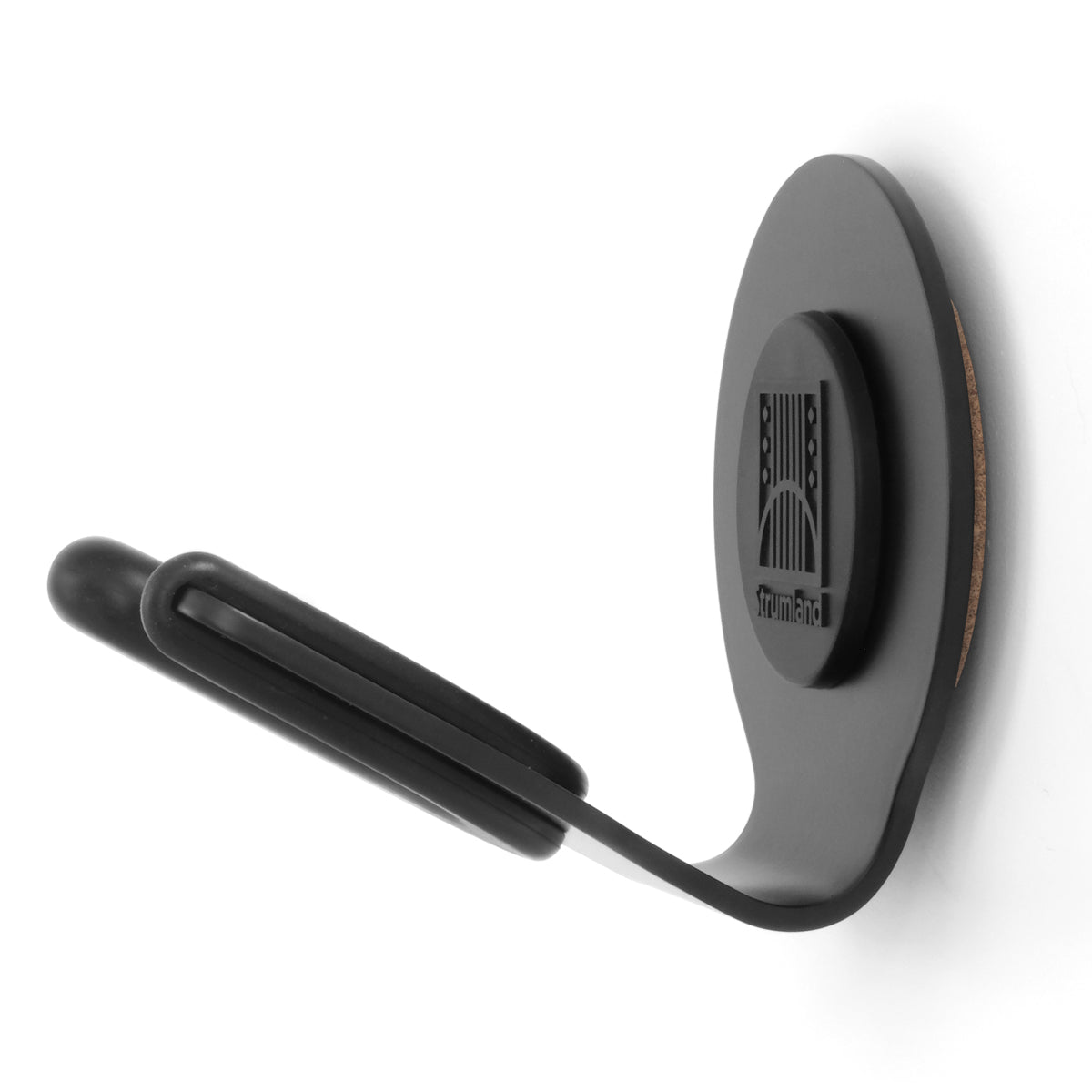 Black Strumland Guitar Wall Mount with Cork and Silicone - Premium Guitar Hanger with modern design